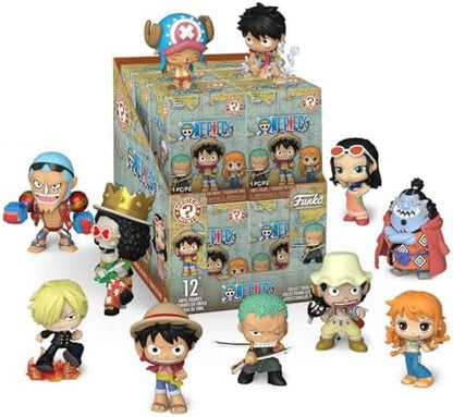 Stylized vinyl miniature figures featuring the Straw Hat Crew character lineup.