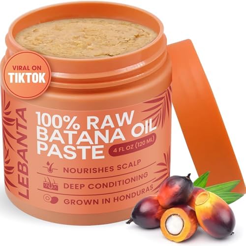 Lebanta raw batana oil orange tub front view packaging