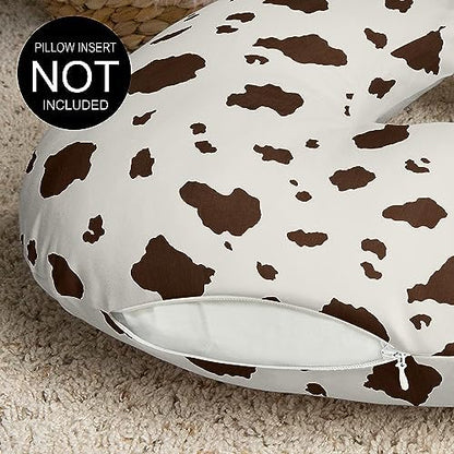 Back view of nursing pillow cover showing hidden zipper closure