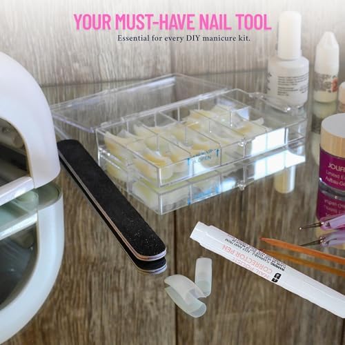 White nail polish corrector pen with pink packaging detail