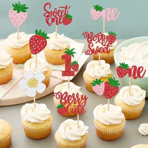 Zhuoweism strawberry toppers set of 30 pieces