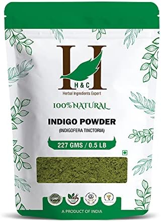 Pure Indigofera Tinctoria fine sifted green leaf powder for organic hair dye application