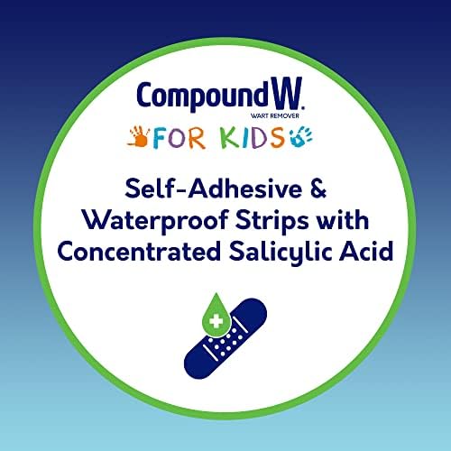 Waterproof kid friendly wart treatment strips for common and plantar warts