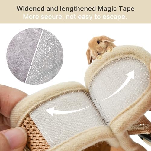 AIITLE small animal outdoor walking harness set attached to the matching leash for pet safety