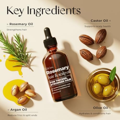 Gya Labs 4 fluid ounces hair styling oil packaging with dropper application.