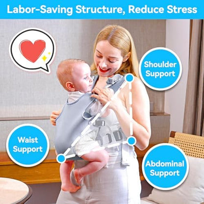 Yesybc baby carrier with included grey drawstring backpack
