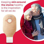 Hollister Lock n Roll microseal closure mechanism at the bottom of the ostomy pouch