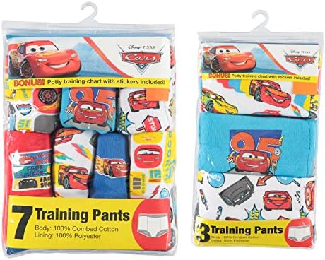 Close up view of the absorbent lining on the Disney Cars toddler training briefs