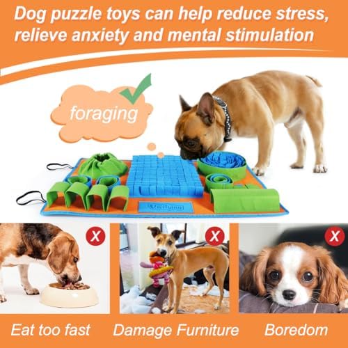 Top down view of the enrichment training feeding mat for pets