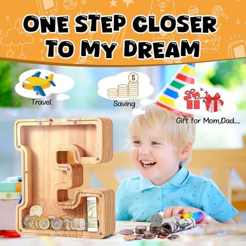 UBeesize personalized letter bank showing the simple screw removal mechanism