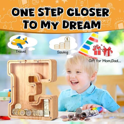UBeesize personalized letter bank showing the simple screw removal mechanism