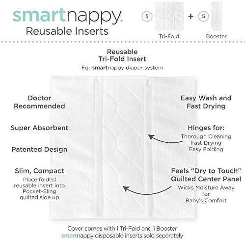 Amazing Baby tri-fold diaper inserts and boosters flat lay