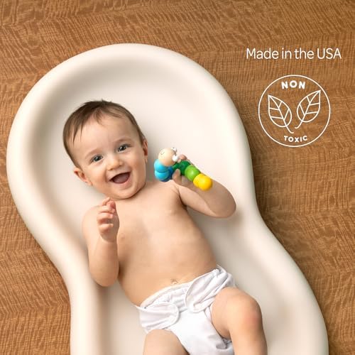 Keekaroo peanut changer lifestyle setup on nursery changing table