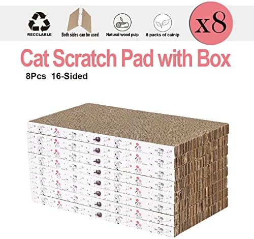Catinarla eco friendly cat scratcher box set with eight inserts