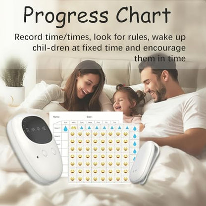 Compact rechargeable bedwetting alarm receiver for older kids and deep sleepers