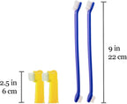 SunGrow professional pet toothbrush set showing ergonomic handles for plaque removal.