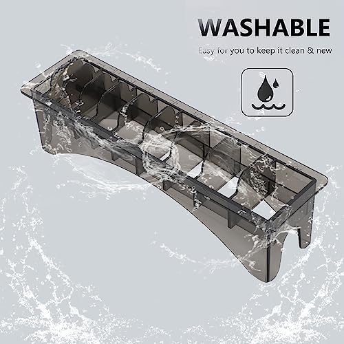 Akozon 10 slot universal guide comb holder highlighting the reinforced thick edges for stability