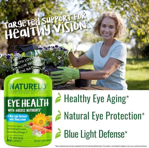 Naturelo eye vitamins with lutein zeaxanthin and dha packaging