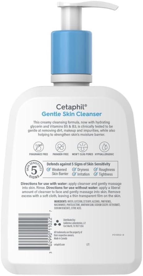 Cetaphil body wash texture and creamy formula showcase