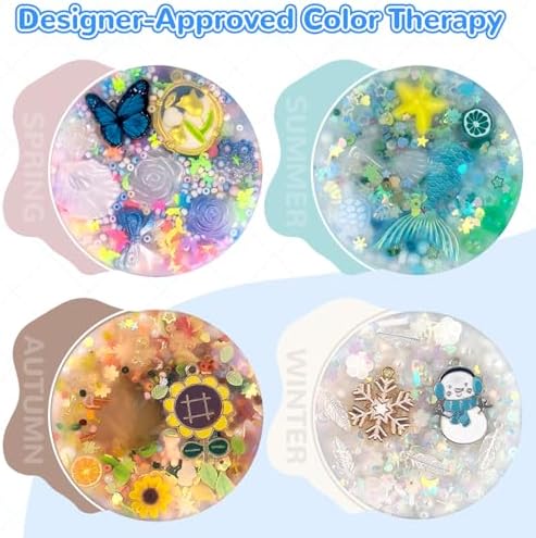 LOOMI autumn and winter theme silicone pads showing embedded sunflower and snowflake charms
