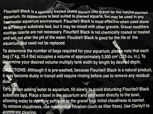 Seachem Flourite Black 15.4 pounds package details and label