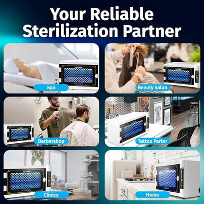Side profile of JJ Care white UV disinfection box