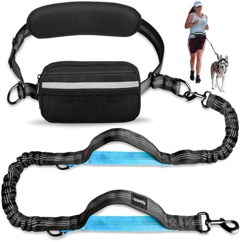 Uppetly dog leash bungee cord with reflective stitching detail