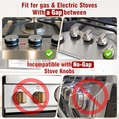 Safety 1st stove knob guards installed on kitchen oven