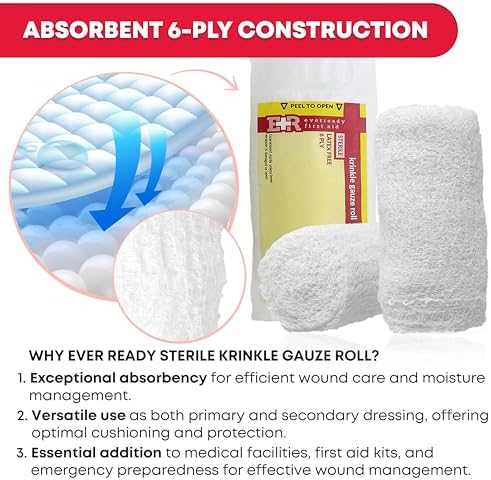 Latex free medical dressing roll package highlighting the four point five inch width