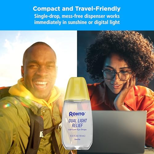 USA imported Rohto Dual Light Relief lubricant drops for dry and gritty eyes.
