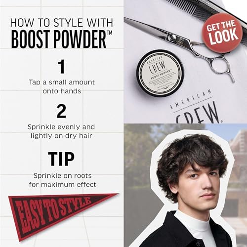 American Crew boost powder texture application