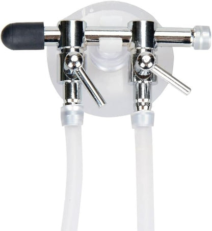 BornFeel fish tank distributor kit containing non-return check valves and clear suction cups.
