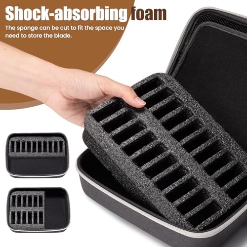 Noverlife mobile barber briefcase pouch being carried by the convenient top wrist strap handle.