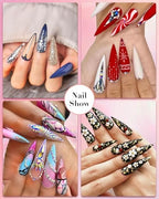 Professional nail art demonstration using Rolybag picker tool