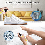 LamFun odor eliminator being sprayed into a gym bag.