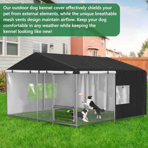 MUTUSHI outdoor dog house shelter cover full setup