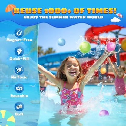 Eco friendly dalicode reusable water balloons open and drying after a summer pool water battle.