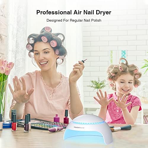 Top view of TOUCHBeauty portable nail dryer fan and LED light