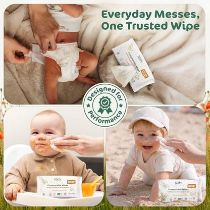 Dermatologically tested hypoallergenic baby wipes thickness and texture close up view