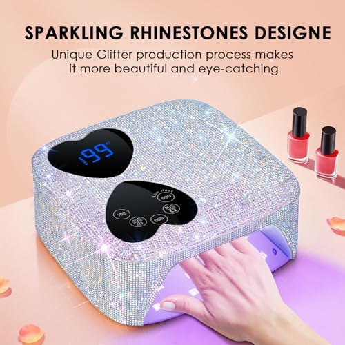 Heart-shaped touch display on Huitine nail lamp