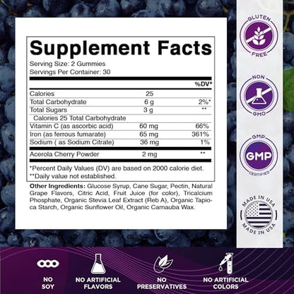 Vitamatic red blood cell support iron gummies authentic USA import