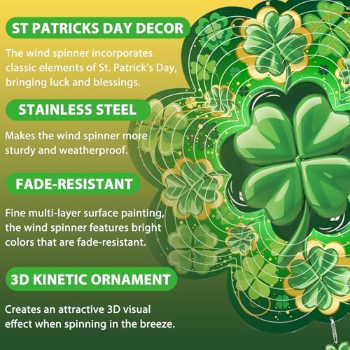 Indoor living room decoration with 3D shamrock wind spinner