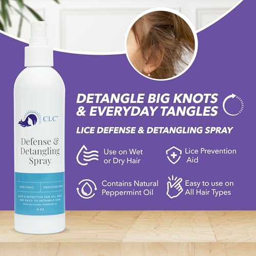 Back label of Kapow Lice Defense Spray showing usage instructions and ingredients.