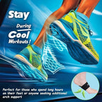Side view of the arch support sleeve highlighting the thin profile for shoe compatibility