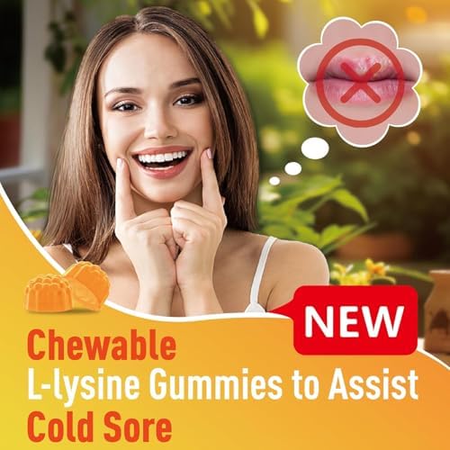 Chewable L-Lysine gummies for immune support
