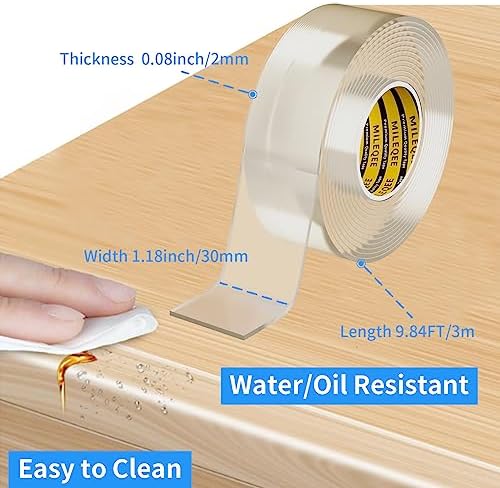 Close up of MILEQEE soft acrylic furniture safety bumper