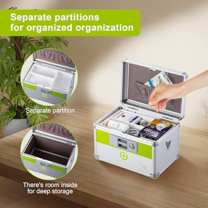 ALOSUTR medical box kit including internal pill box accessories