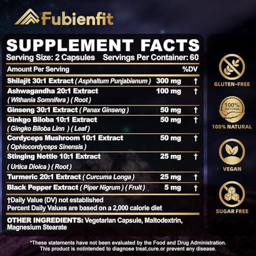 Fubienfit 120 count veggie capsule bottle displayed for daily wellness routines.