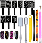 Wokoto 15 piece cat eye nail magnet set front view