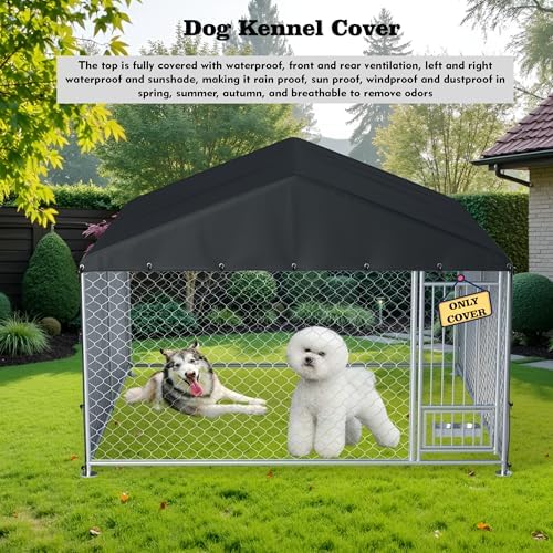 Weatherproof ten by ten feet pet kennel shade tarp